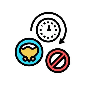 Long time without urination color icon vector illustration 스톡 일러스트