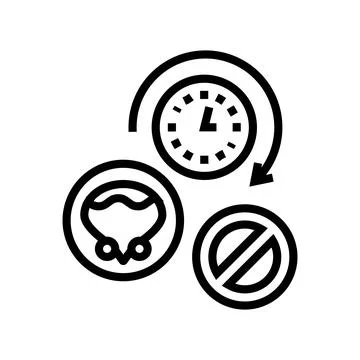 Long time without urination line icon vector illustration 스톡 일러스트