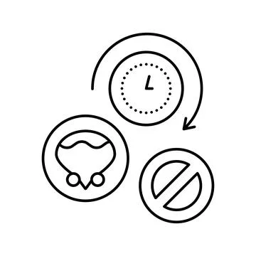 Long time without urination line icon vector illustration Illustrazione stock