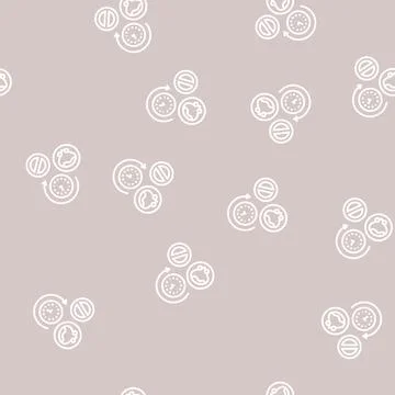 Long time without urination line seamless pattern Stock Illustration