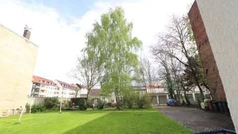 Long Timelapse of a typical German Backyard Garden During Spring Stock Footage 137278972