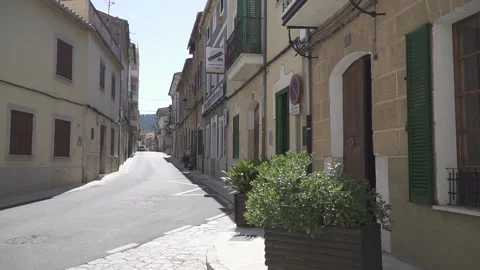 Long town street Stock Footage 134605833