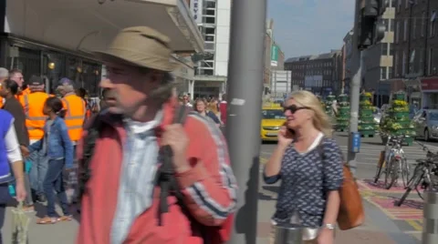 Long tracking of city in super slow motion Stock Footage 50305247