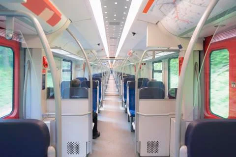 Long train interior Stock Photos