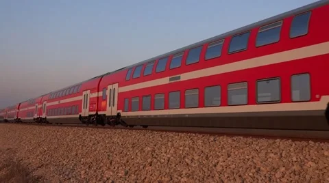 Long train passengers and freight cars 스톡 동영상 12299369