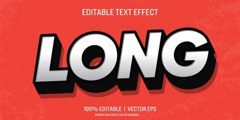 Long vector text effect with modern style design Stock Illustration