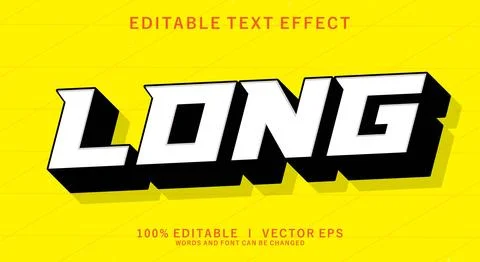 Long vector text effect with modern style design Illustration
