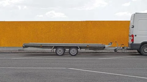 Long vehicle trailer Stock Photos