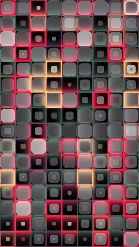Long vertical format video in classic vintage modern look. Animated squares  Video stock 334145127