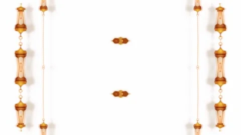 Long vertical frame lines decorated with golden lanterns. In the middle the.. Stock Footage 270317716