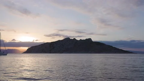 Long view of the island Stock Footage 165175429
