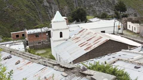 Long view of town in the mountain, in Salta, Argentina 動画素材 105760252