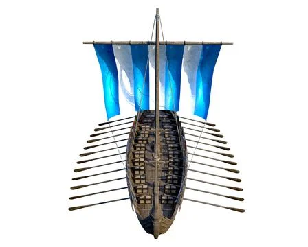 The Long Viking Ship Stock Illustration