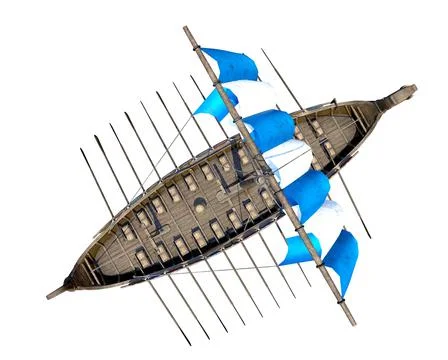The Long Viking Ship 스톡 일러스트