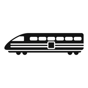 Long wagon train icon simple vector. Fast move speed Illustrazione stock
