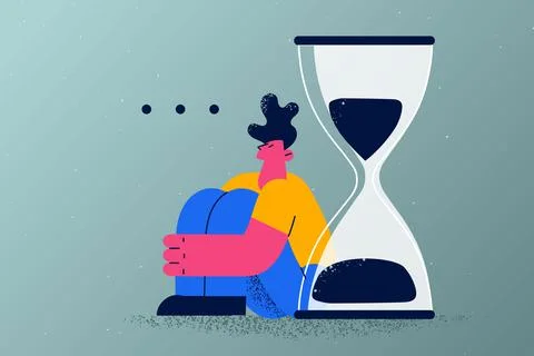 Long wait, delay, appointment concept Stock Illustration