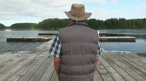 Long walk, short dock Stock Footage 11524468