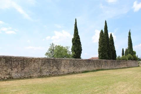 A long wall Stock Photos