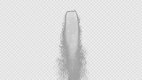 Long Waterfall View from Bottom. Waterfall with Alpha Channel Stock Footage 249864681