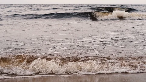 Long waves at the beach of Sweden 動画素材 94147696