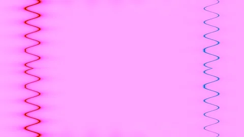 Long wavy, rectangular red and blue lines of light, neon moving to create l.. Vídeos de archivo 270317288