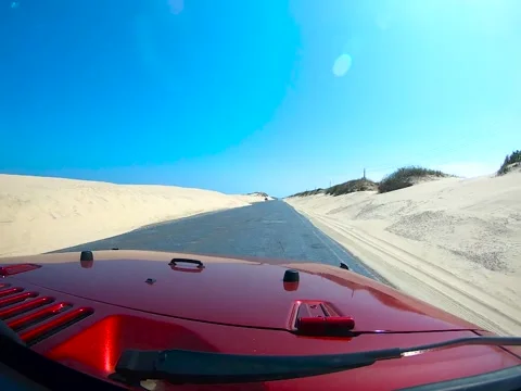 A long way down the road going to South Padre Island, Texas Stock Footage 158728283