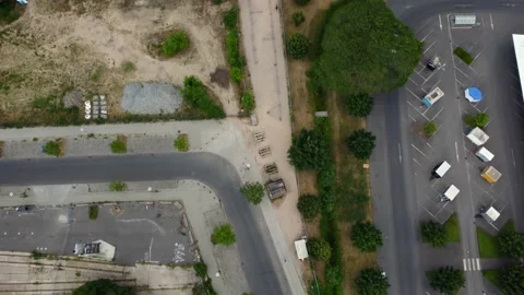 The long way to queue. Amazing aerial view flight bird's eye view tilt up Stock Footage 202292697