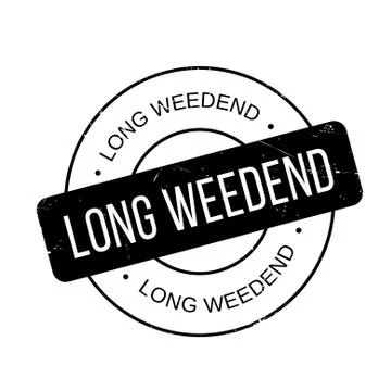 Long Weedend rubber stamp Stock Illustration