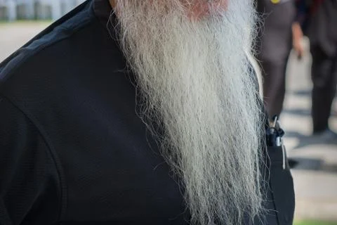 Long white beard Stock Photos