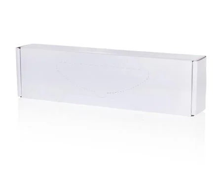 Long White Rectangular Cardboard Box Foto stock