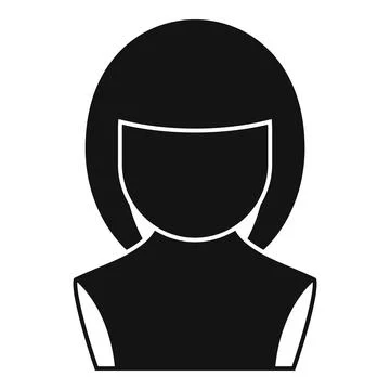 Long wig icon simple vector. Head fashion Stock Illustration