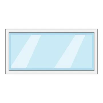 Long window frame icon, cartoon style Ilustración de archivo