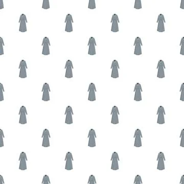 Long winter coat uniform pattern on white background Illustrazione stock