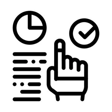 Long workflow management icon vector outline illustration Stock Illustration