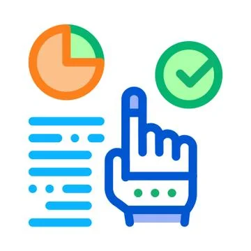 Long workflow management icon vector outline illustration イラスト素材