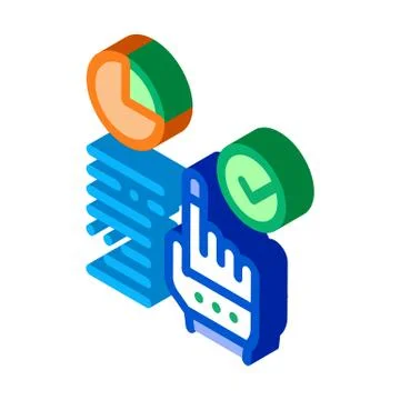 Long workflow management isometric icon vector illustration 스톡 일러스트