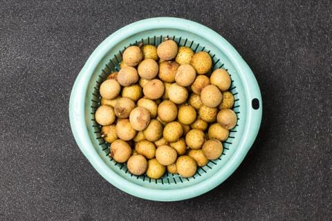 Longan in basket Stock Photos