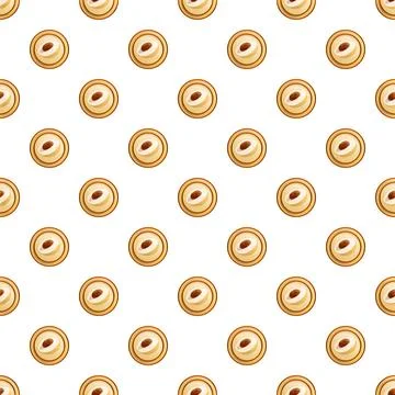 Longan fruit round slices seamless pattern Stock Illustration