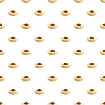 Longan fruit seamless pattern design for tropical backgrounds Stock Illustration