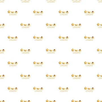 Longan fruit seamless pattern repeating tropical food concept Stock Illustration
