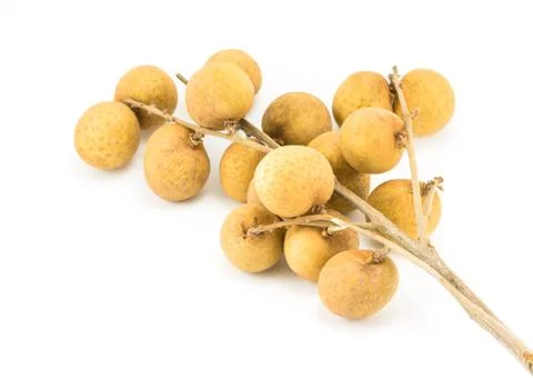 Longan isolated on a white background Stock Photos