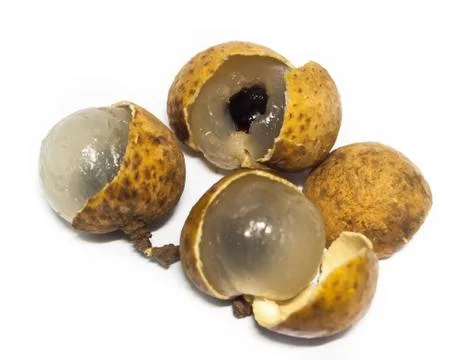 Longan isolated on a white background Stock Photos