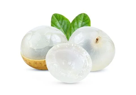 Longan on white background full depth of field Stock Photos