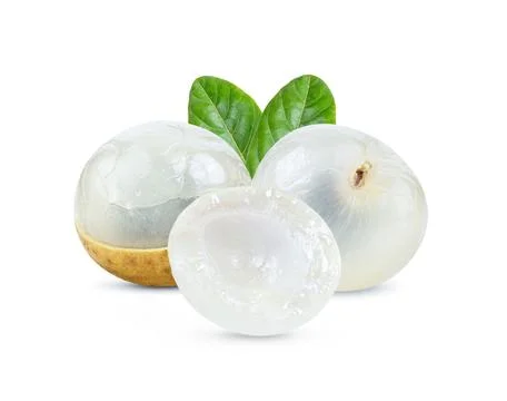Longan on white background full depth of field Stock Photos