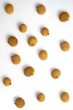 Longan on a white background Stock Photos