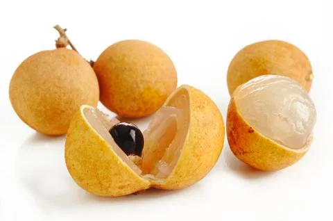 Longan on white Stock Photos