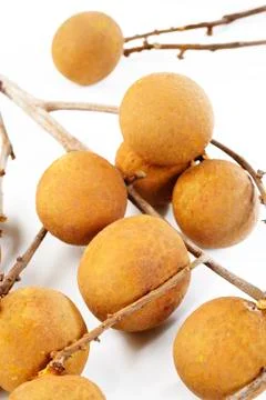 Longan on white Stock Photos