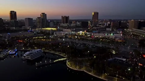 LongBeach_DuskAerial Stock Footage 147935689