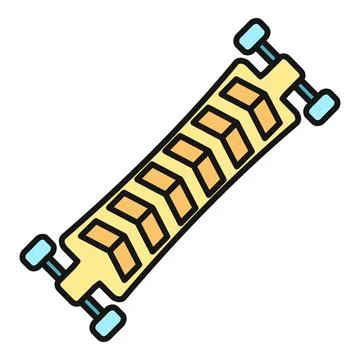 Longboard with arrow pattern showcasing a modern style Stock Illustration