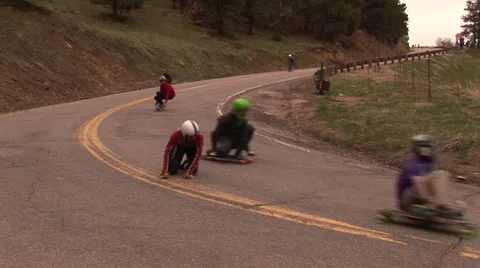 Longboard Crash Video stock 27127285